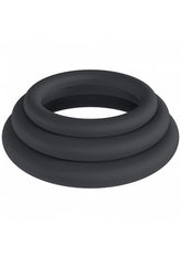 LEVELZ - Classic Silicone Cock Ring Set of 3 (XS/S/M) - Black